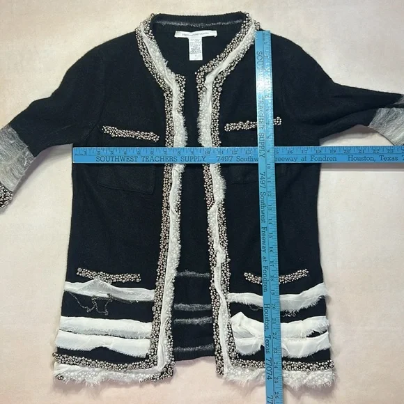 diane von furstenberg black cardigan